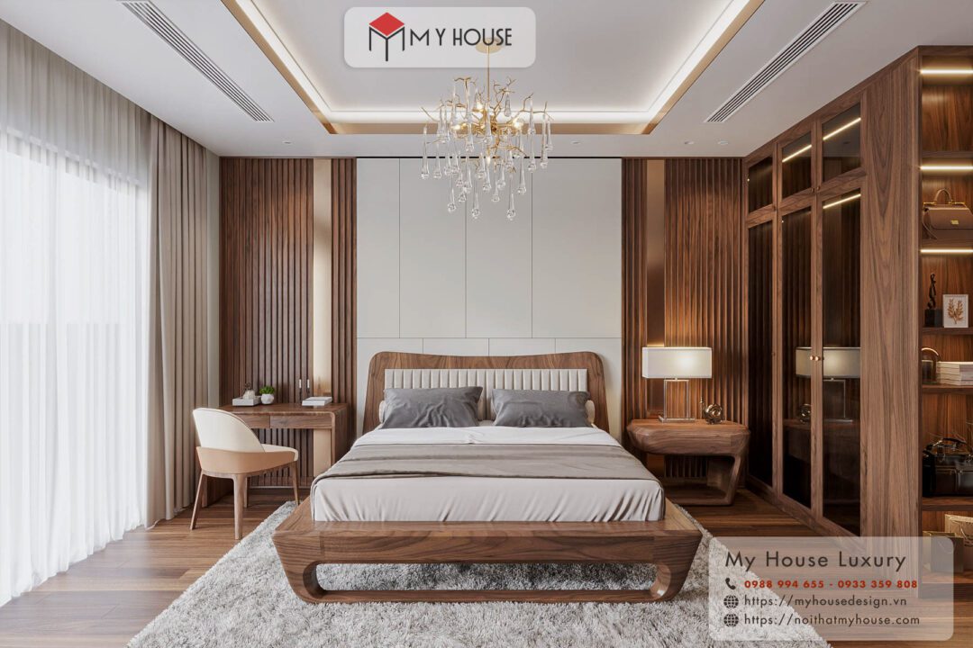 giá giường gỗ óc chó