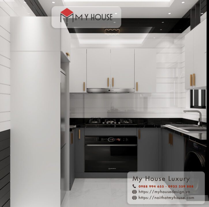 thiết kế bếp chung cư hiện đại 10