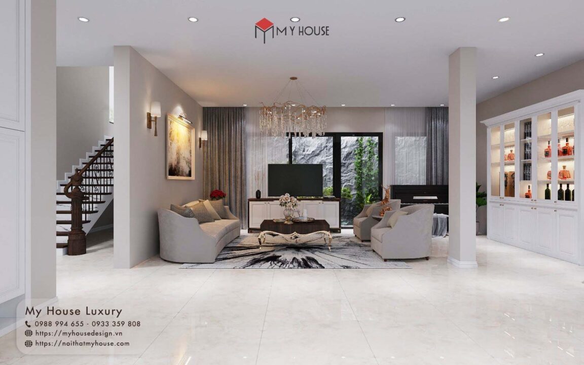 thiết kế nội thất biệt thự sang trọng