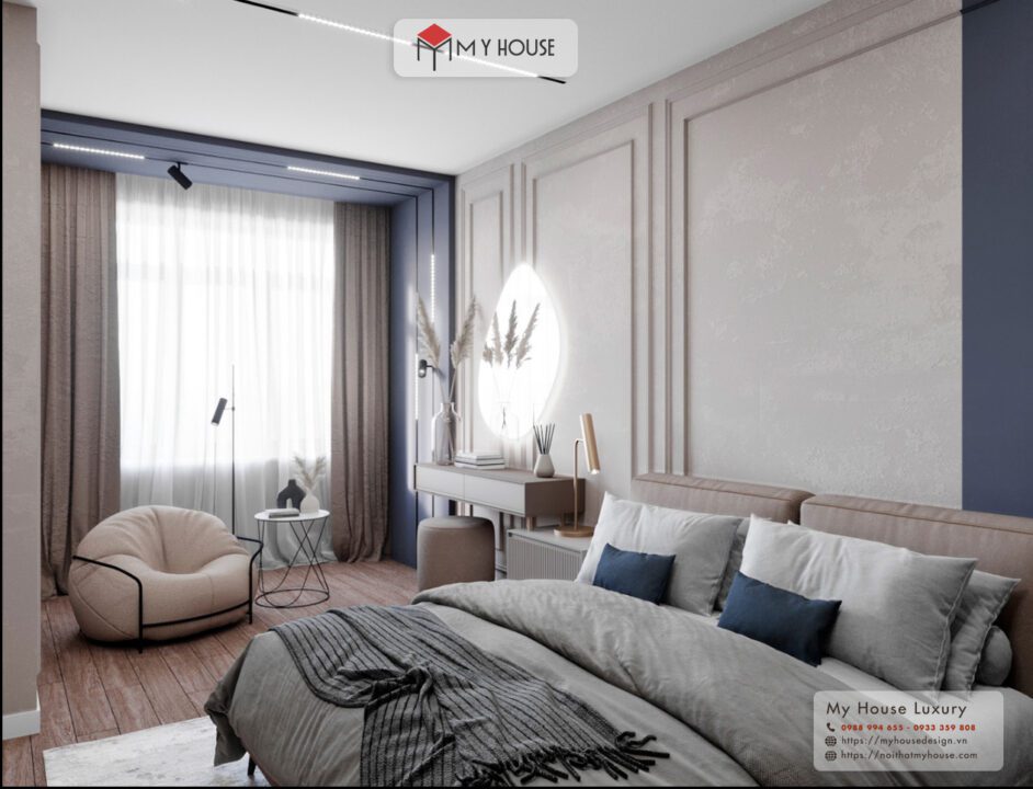 thiết kế nội thất phòng ngủ 25m2