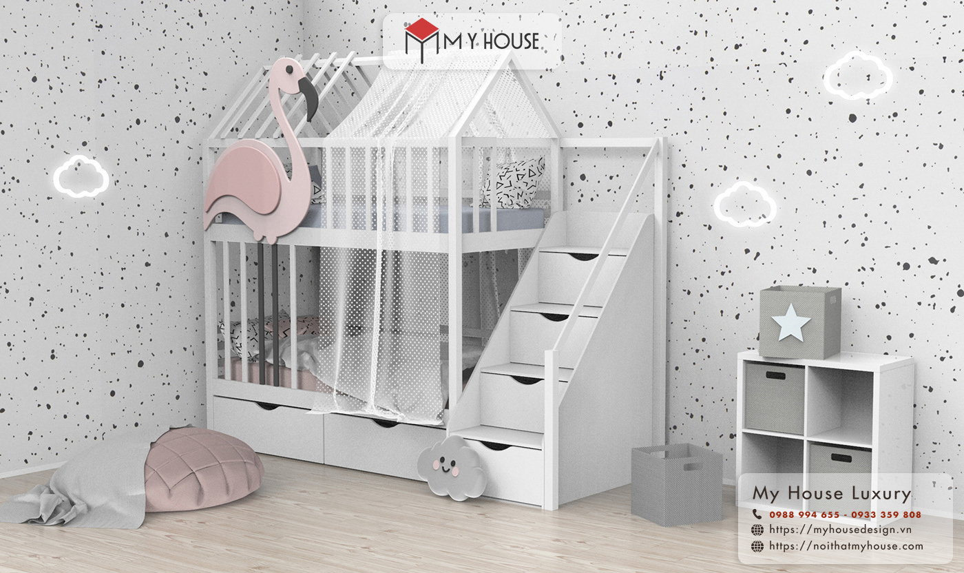 thiết kế nội thất phòng ngủ trẻ em 2