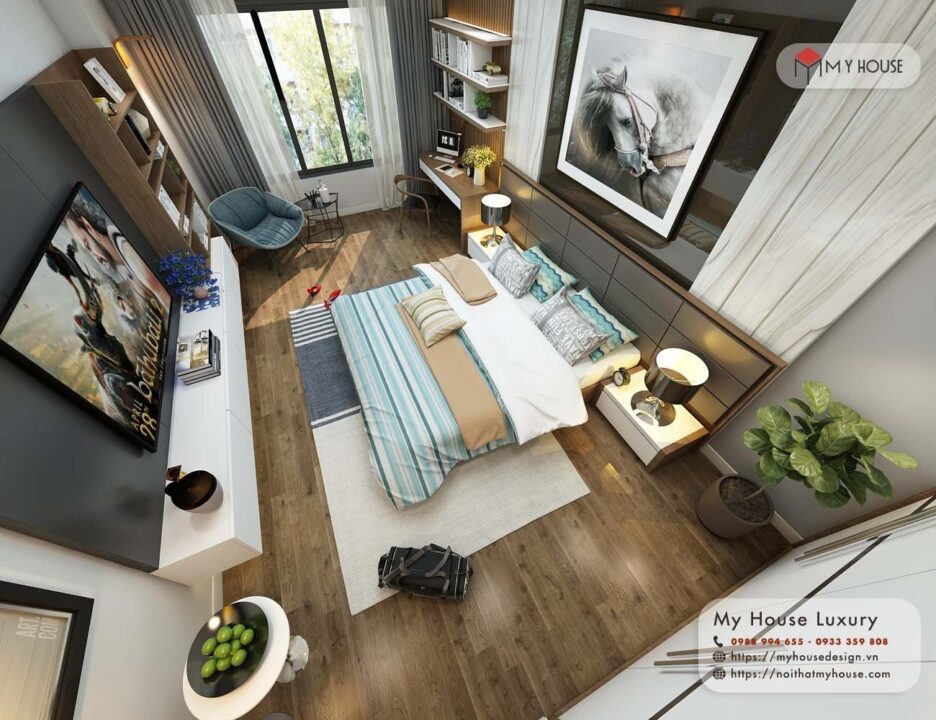 thiết kế thi công nội thất phòng ngủ vợ chồng