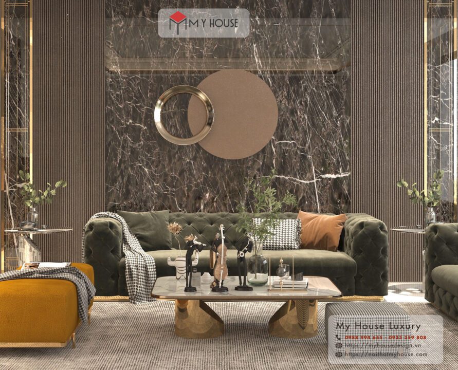 Phòng khách nhà ống đẹp 4m