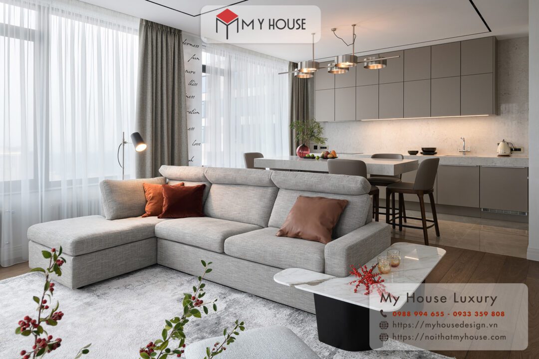 phòng khách đẹp nhà cấp 4