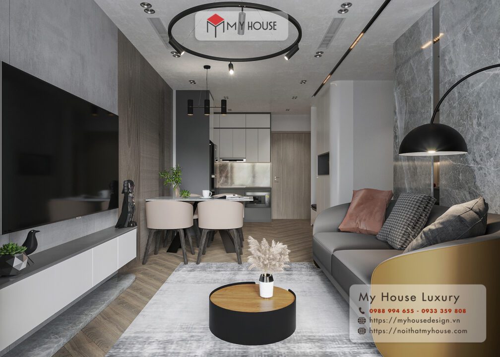 Phòng khách đơn giản nhà cấp 4