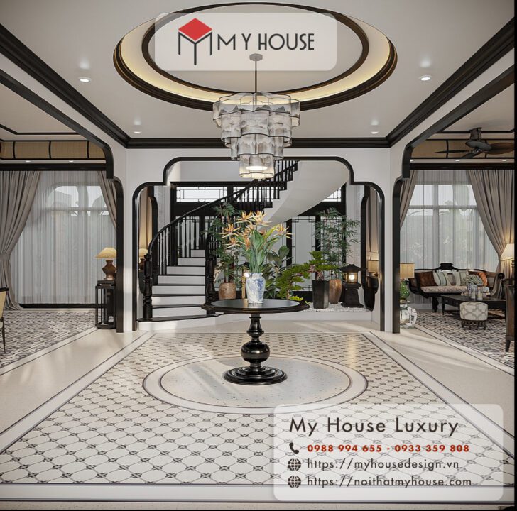 Thiết kế nội thất biệt thự indochine