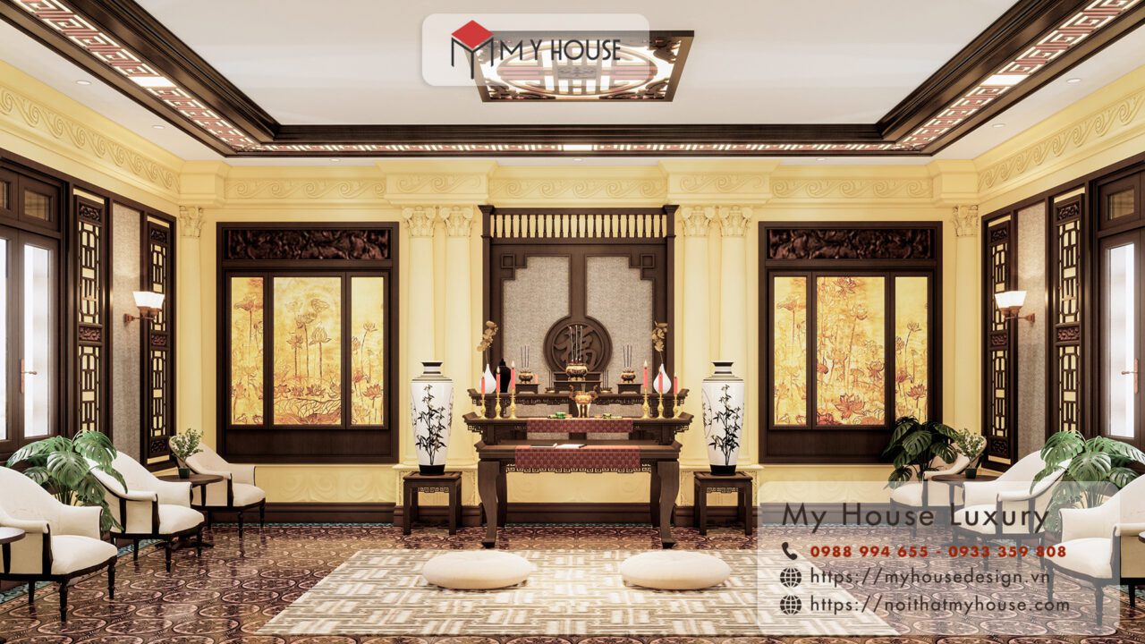 Mẫu thiết kế phòng thờ đẹp