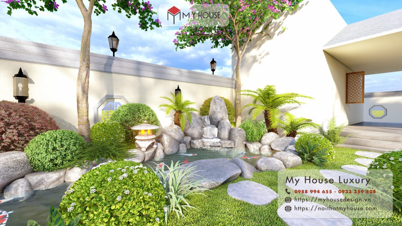 Thi công tiểu cảnh thác nước
