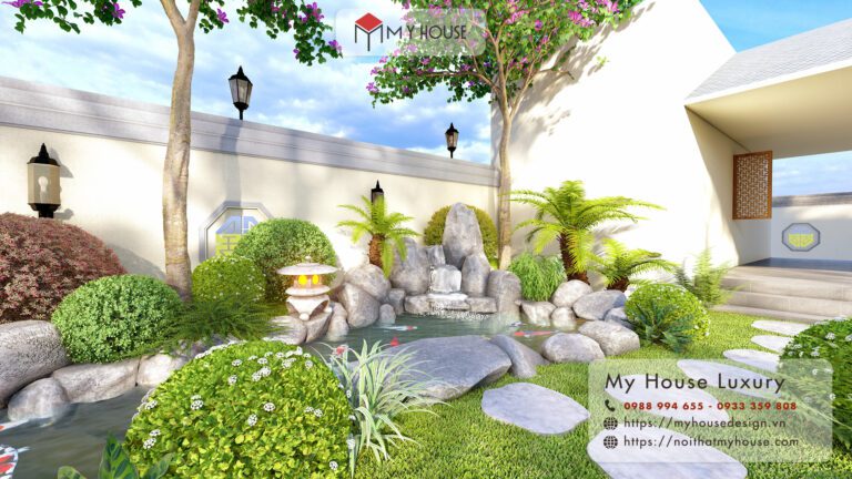 Thi công tiểu cảnh thác nước