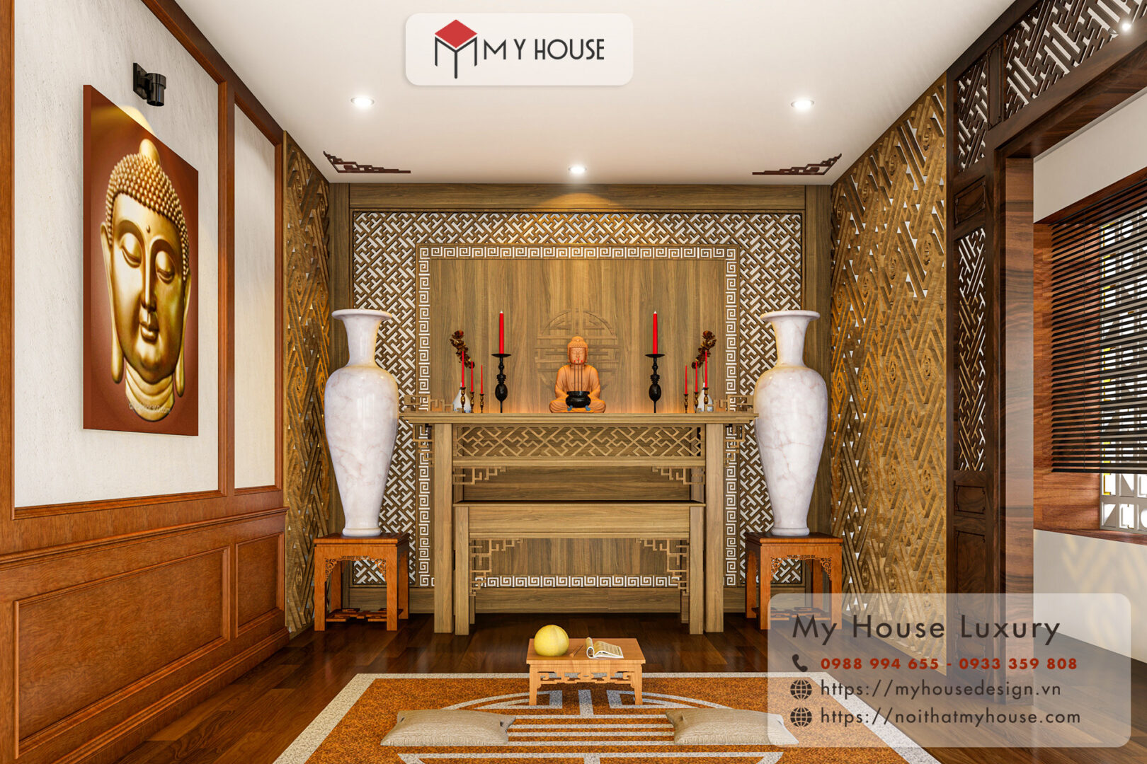 Thiết kế nội thất phòng thờ-10