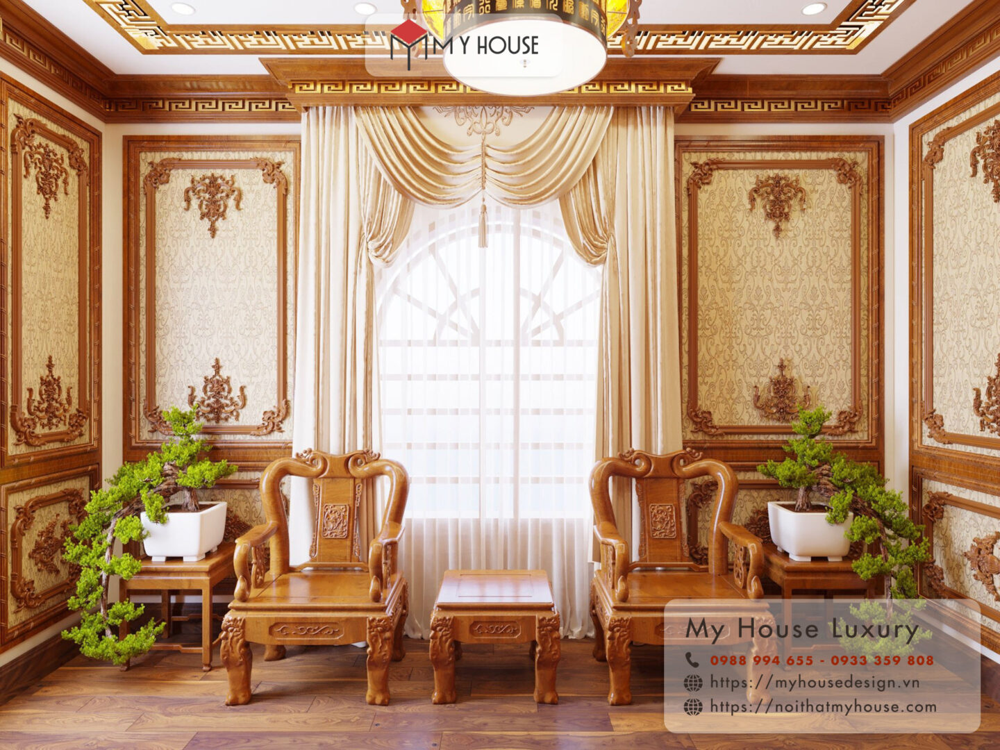 Thiết kế nội thất phòng thờ-12