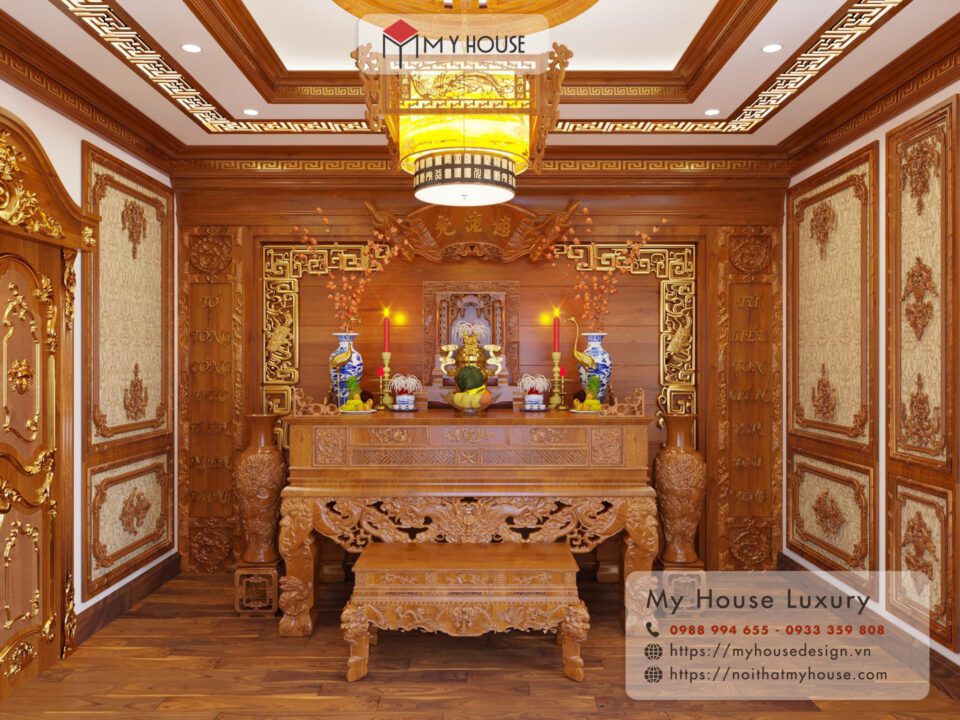 Thiết kế nội thất phòng thờ