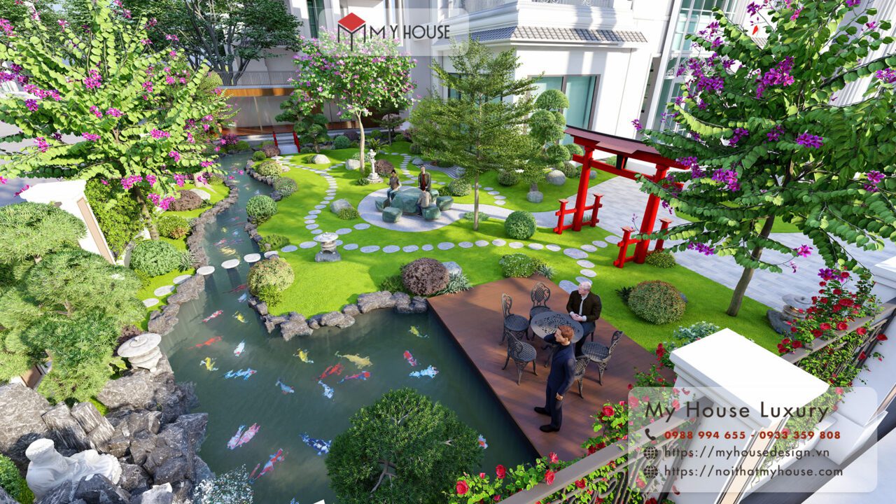 Tiểu cảnh non bộ sân vườn