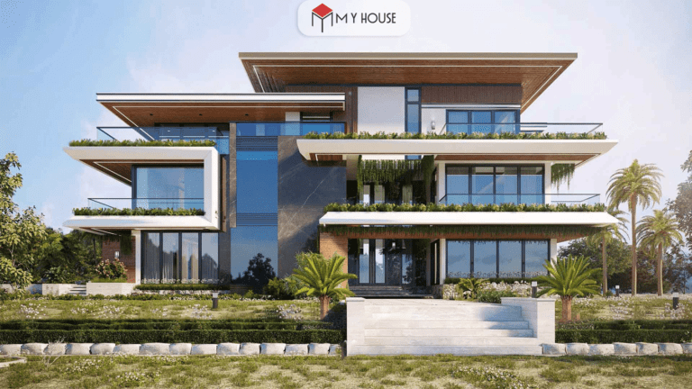 mẫu nhà biệt thự 3 tầng 100m2