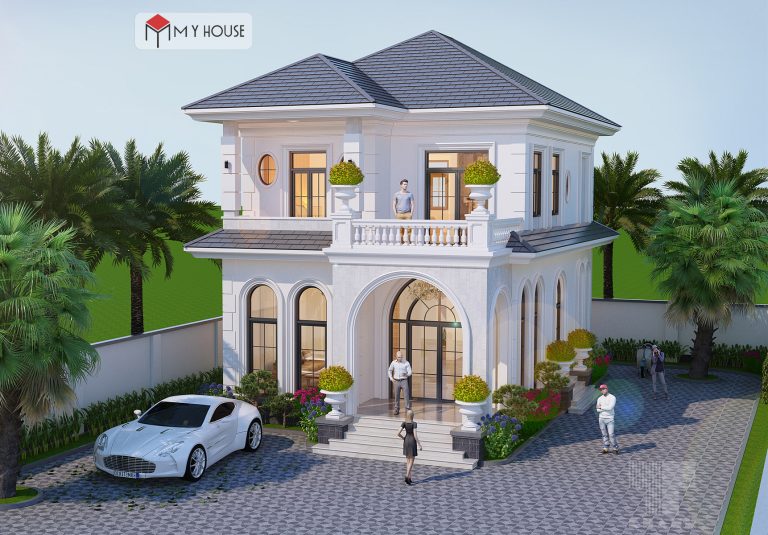 biệt thự 2 tầng mái nhật