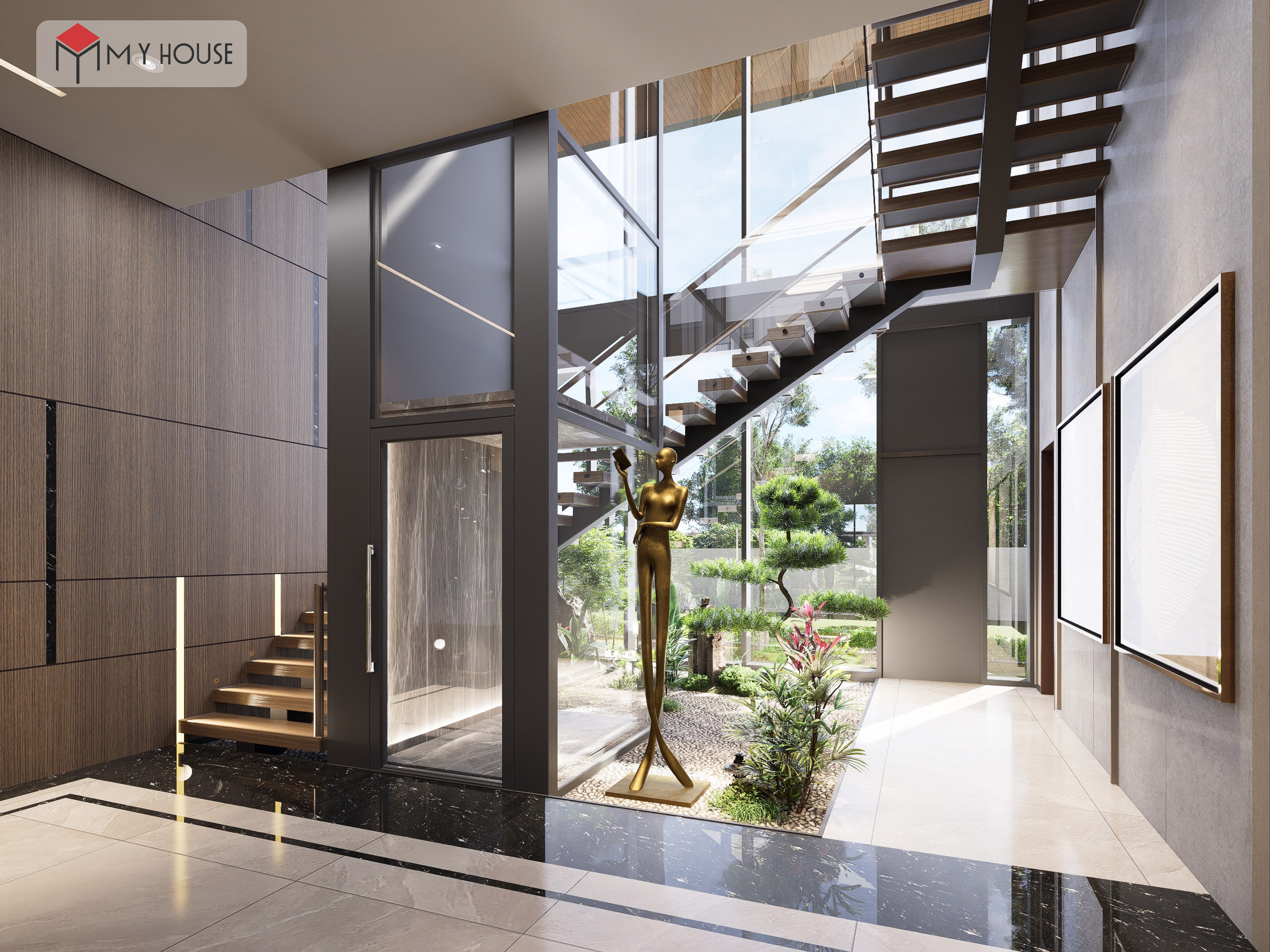 Dự án thiết kế villa phong cách nội thất hiện đại tại Hà Nội 6