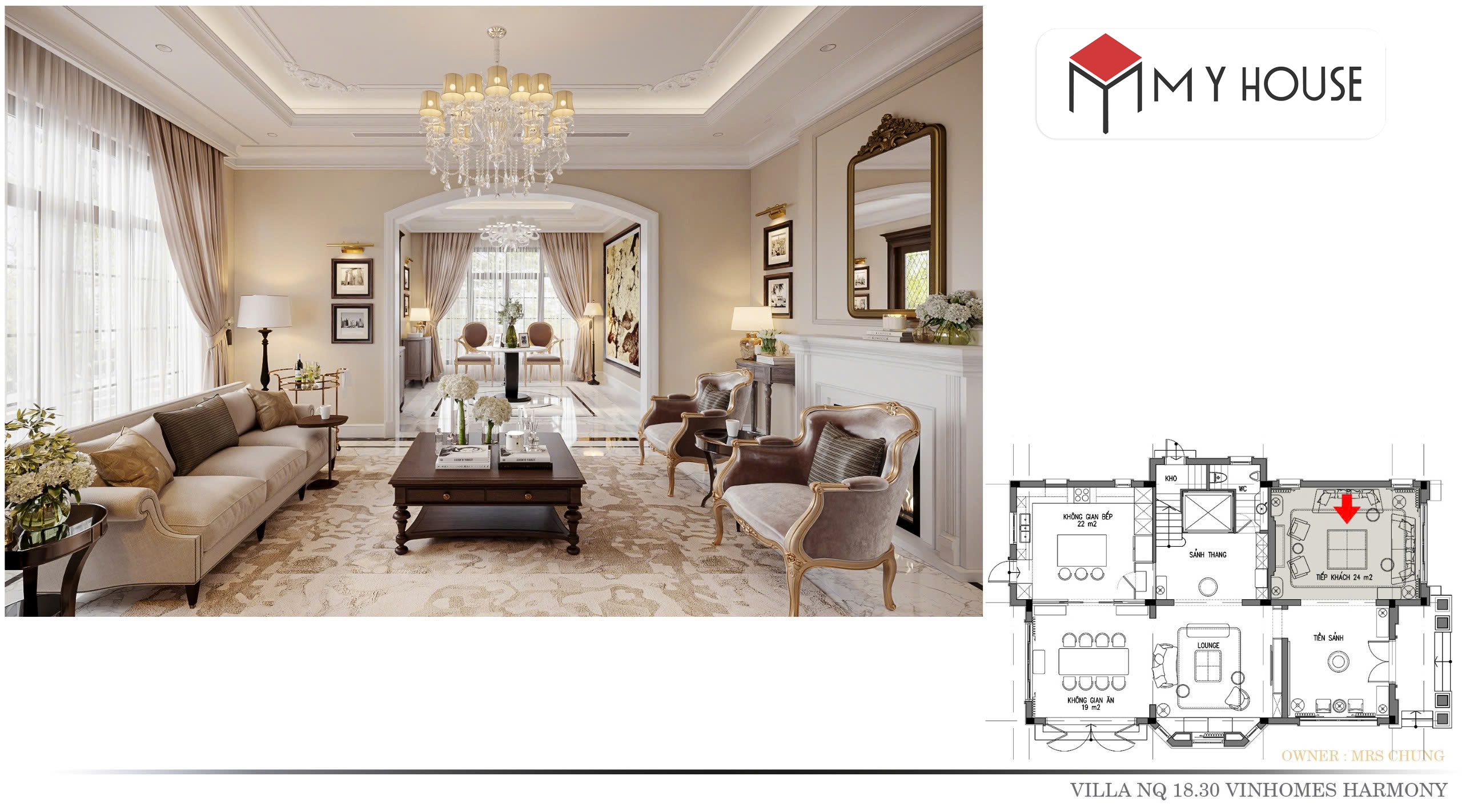 Thiết kế nội thất Villa NQ 18.30 Tại Vinhomes Harmony 1