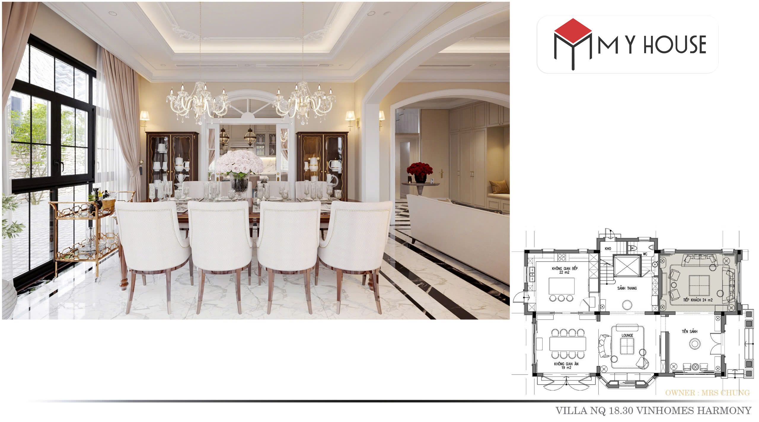 Thiết kế nội thất Villa NQ 18.30 Tại Vinhomes Harmony 19