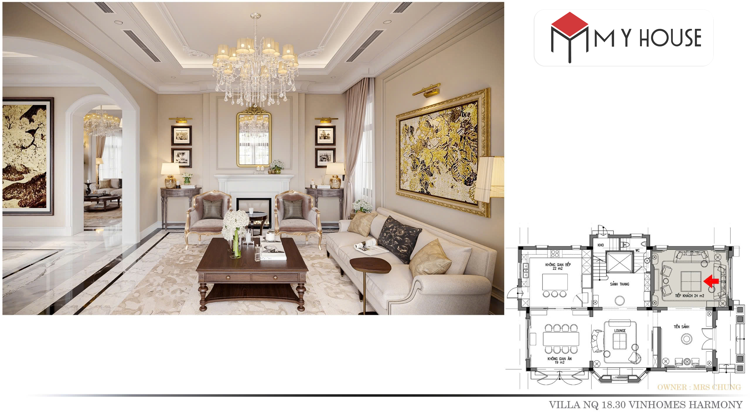 Thiết kế nội thất Villa NQ 18.30 Tại Vinhomes Harmony 3