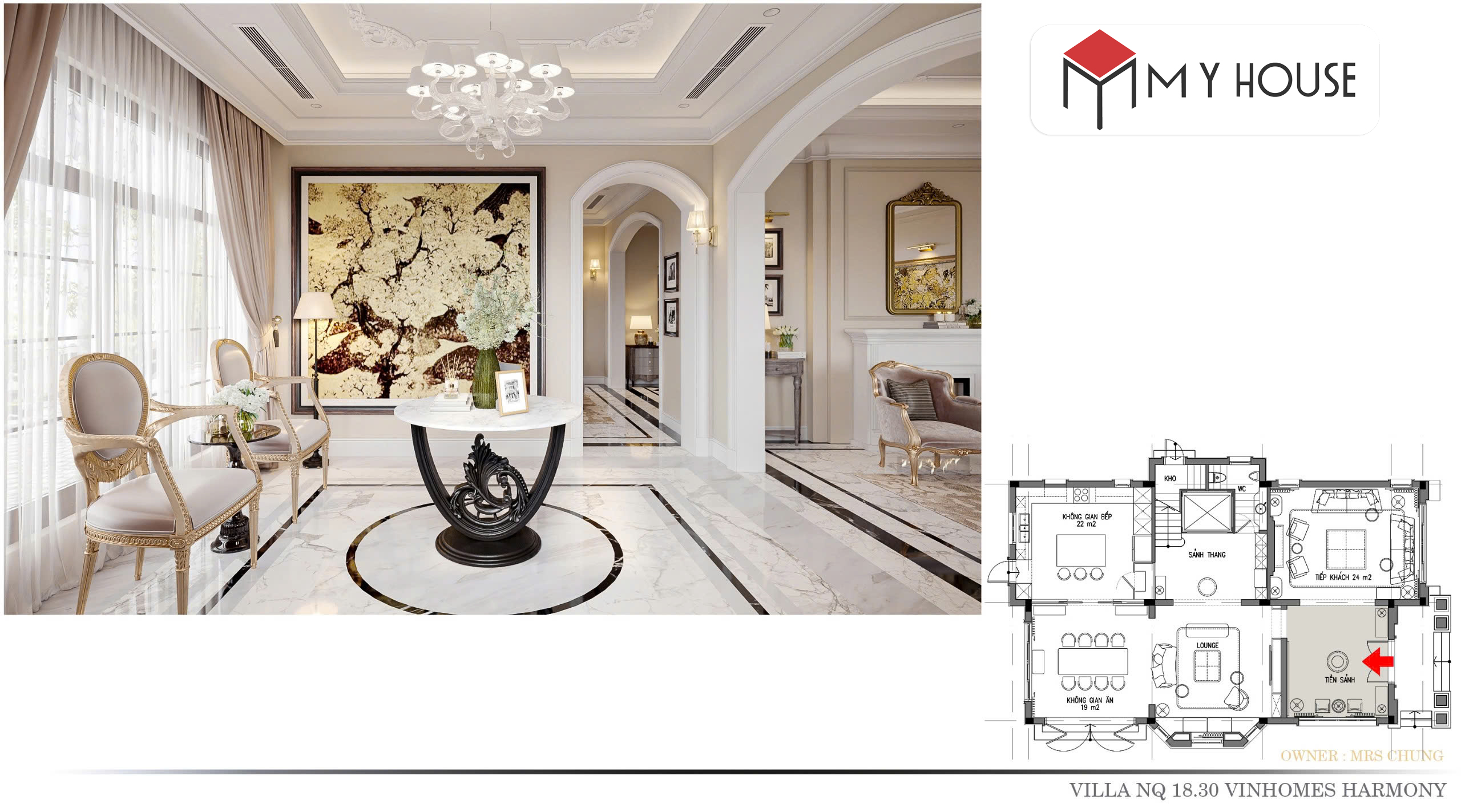 Thiết kế nội thất Villa NQ 18.30 Tại Vinhomes Harmony 8