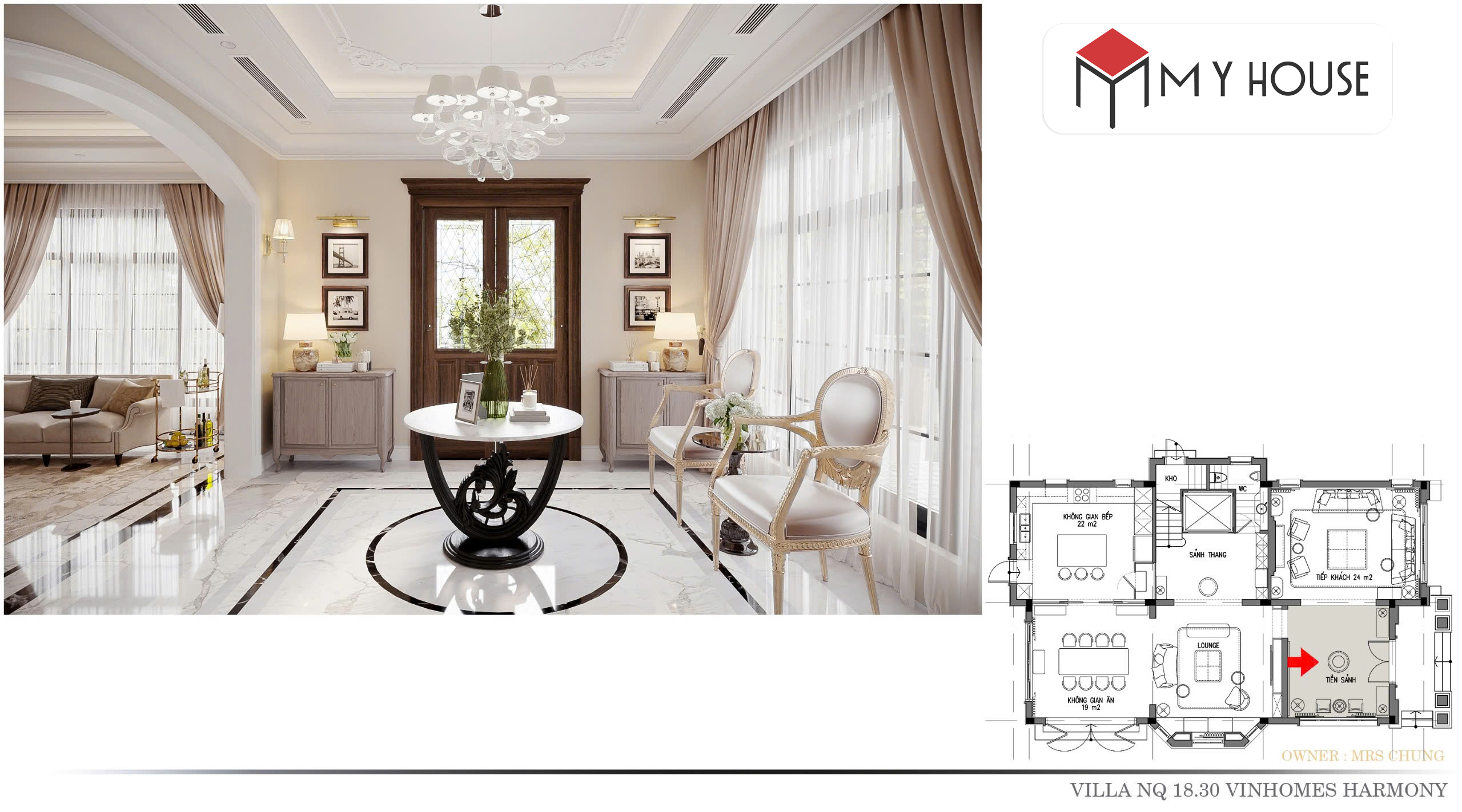 Thiết kế nội thất Villa NQ 18.30 Tại Vinhomes Harmony 9