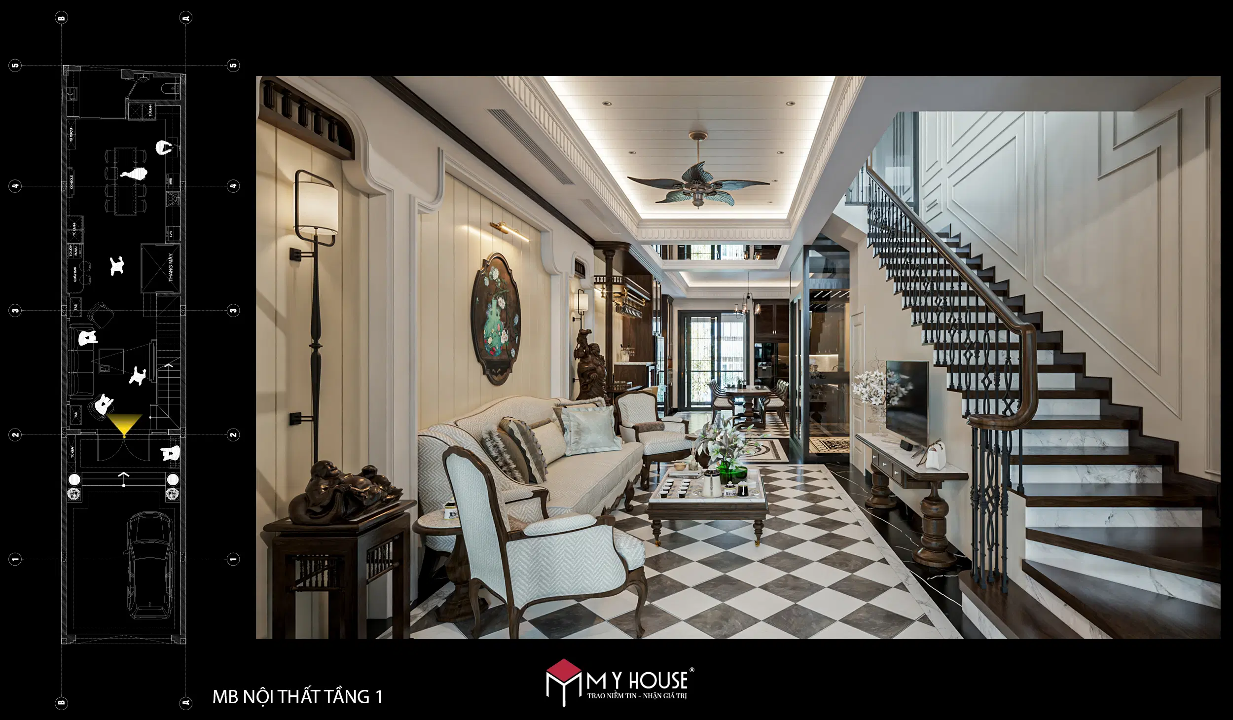 Thiết kế nội thất nhà phố tại Hà Nội